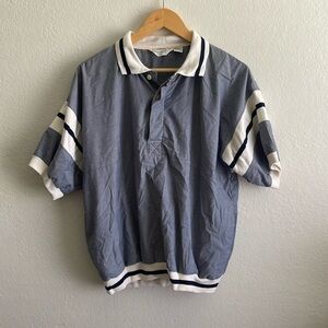 Christian Dior Vintage  Men’s large Slate blue white Polo